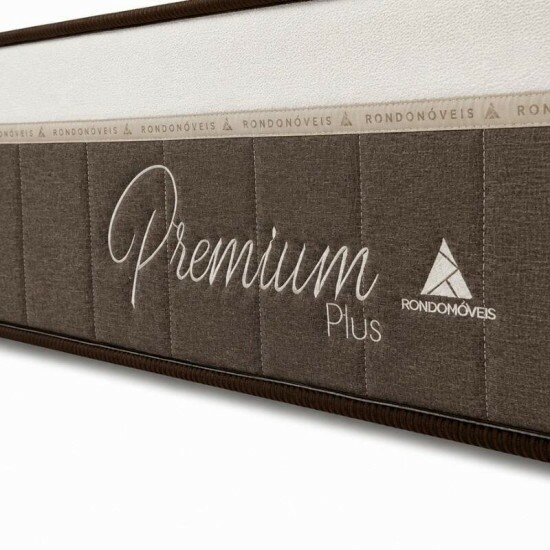 Colch�o Casal Molas Ensacadas Pocket Premium Plus Rondom�veis + Base Box Casal Rondopremium Rondom�veis - 138x188x70