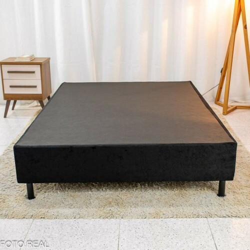 Box Casal Sued Preto 138x188x37 - Nosso Sonho