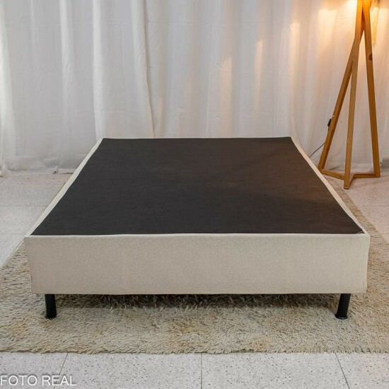 Box Casal Sued Bege 138x188x37 - Nosso Sonho