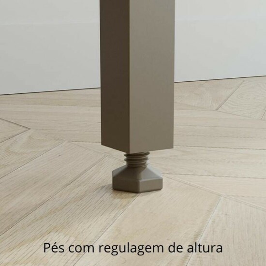 Cozinha 3 Pe�as Madri Cinamomo/Off: Balc�o + Paneleiro + A�reo - Sall�to