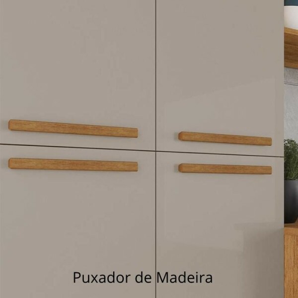 Cozinha Completa Madri Balco + Paneleiro e Areo Cinamomo/Off - Sallto