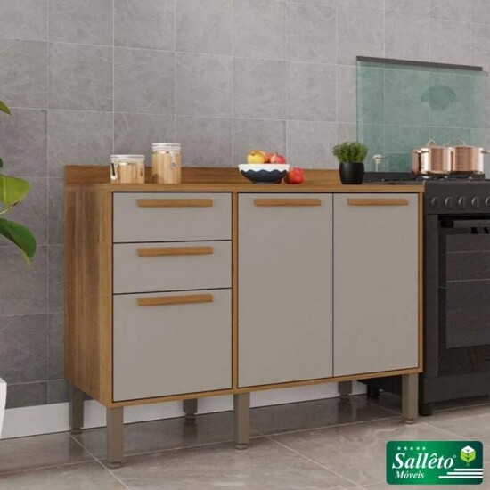 Balco Flrida Cinamomo/Off 3 Portas 2 Gavetas Larg. 1.20m Sallto