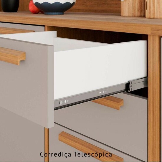 Balco Flrida Cinamomo/Off 3 Portas 2 Gavetas Larg. 1.20m Sallto