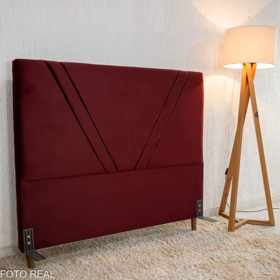 Cabeceira Casal 1,40m Jade Veludo Bord�