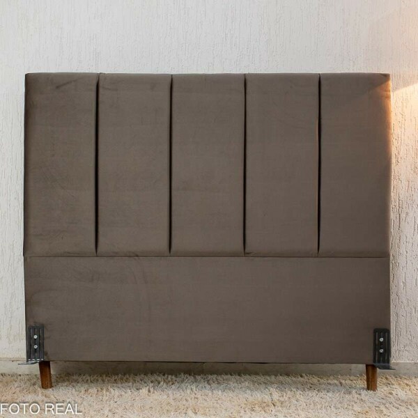 Cabeceira Casal Roma Camura Cinza Larg. 1.40m