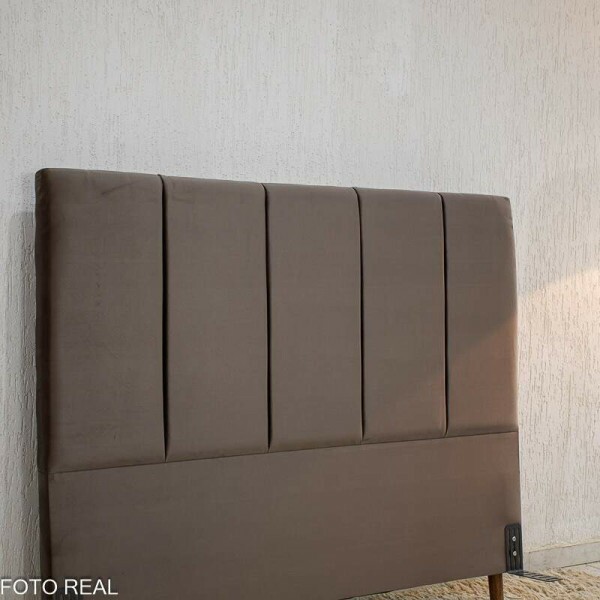 Cabeceira Casal Roma Camura Cinza Larg. 1.40m