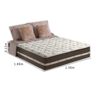 Colcho Casal Classic Marrom Molas Ensacadas 138x188x22 Anjos