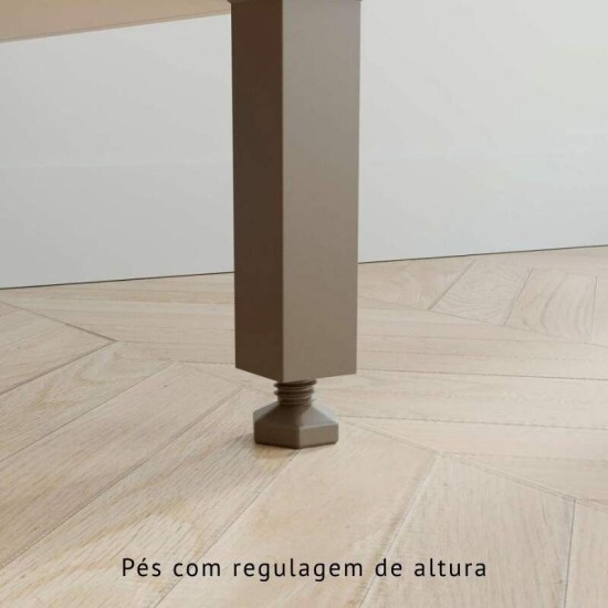 Torre Quente Fl�rida + Balc�o Fl�rida 1.20m + Arm�rio A�reo Florida Ripado 1.20m Cinamomo/Off Sall�to