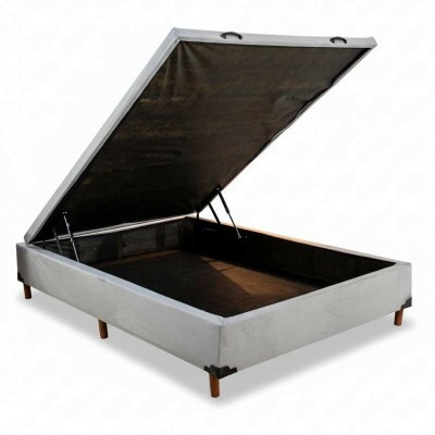 Box Ba Casal Carioca Sued Cinza 138x188x40 Blindado - Bioflex