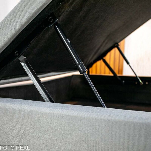 Box Ba Casal Carioca Sued Cinza 138x188x40 Blindado - Bioflex