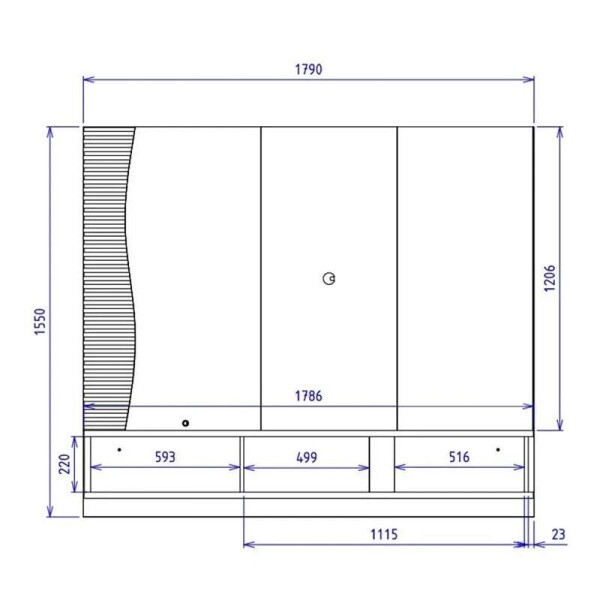 Home Suspenso Egeu Off/Freij Para TV at 65 Polegadas Larg. 1.79m - Colibri