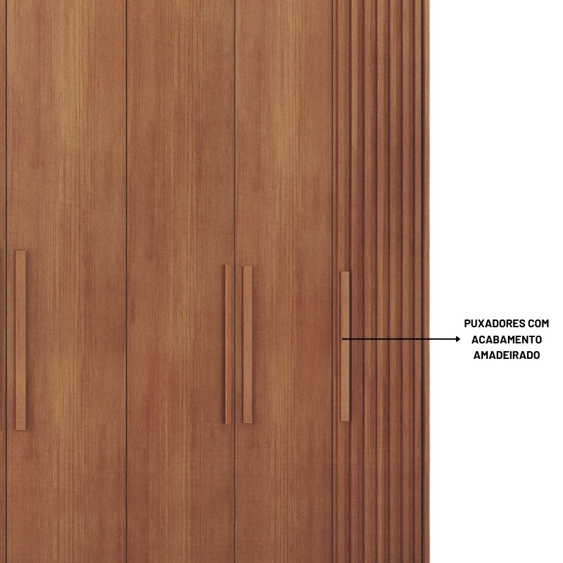 Guarda-roupa Casal Santoro Cumaru 6 Portas 6 Gavetas C/Detalhe