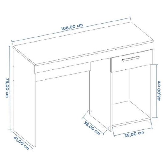 Mesa 1,08m Office NT 2070 Freij� 1 Gaveta - Not�vel