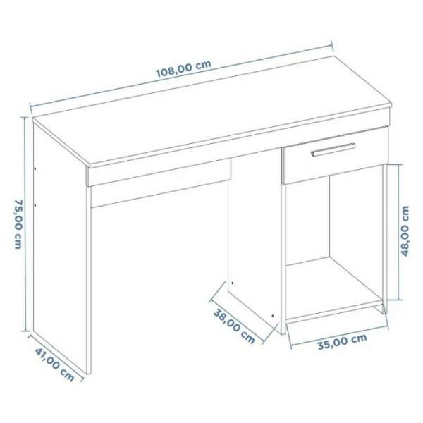 Mesa Office NT 2070 Freij 1 Gaveta Larg. 1.08m - Notvel