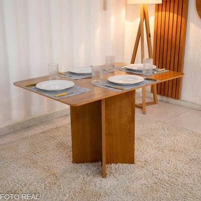 Mesa de Jantar Salina Tampo Londres 120x80 Cinamomo - Cel Mveis
