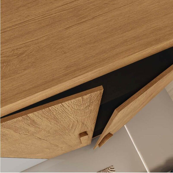 Guarda-roupa Imprio Nature 4 Portas 3 Gavetas Larg. 1.80m 100% MDF Rufato