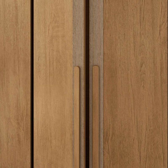 Guarda-roupa Casal Lucca Premium Nature 6 Portas 6 Gavetas Larg. 2.73m 100% MDF Rufato