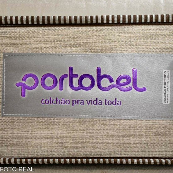 Box Casal Sued Bege Nosso Sonho + Colcho Casal Copacabana Linho Bege 138x188x68 Molas ensacadas - Portobel | Suporta at 240kg