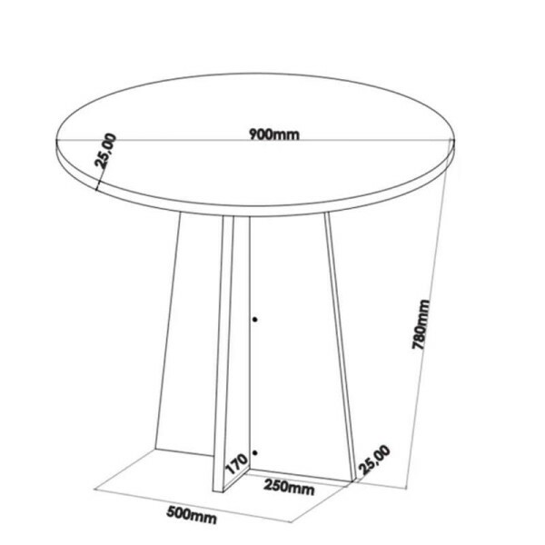 Mesa de Jantar Flipp Redonda 90cm Off White + 4 Cad. Sol Assento Linho Bronze - Viero