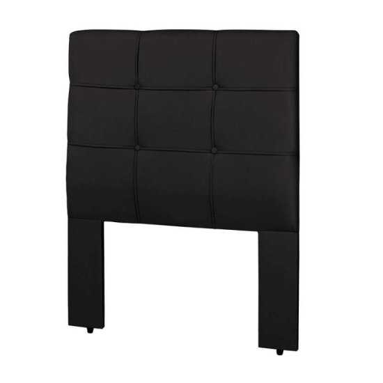 Cabeceira Solteiro 0,90 Eslov�nia Veludo Preto