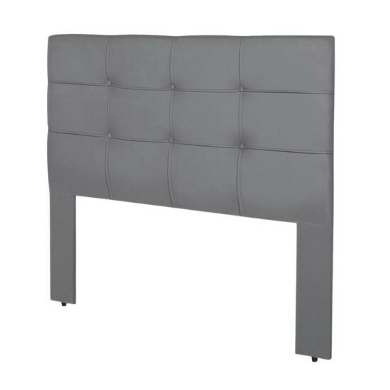 Cabeceira Cama Box Casal 1.40 Eslovnia Veludo Cinza