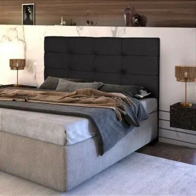 Cabeceira Cama Box Casal 1.40 Eslovnia Veludo Preto