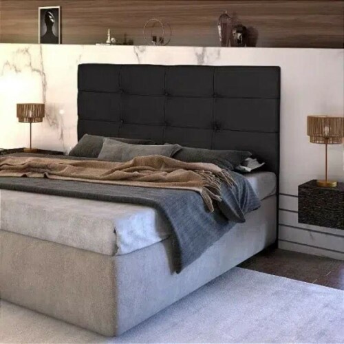 Cabeceira Cama Box Casal 1.40 Eslovnia Veludo Preto
