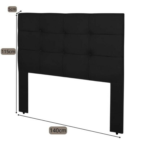 Cabeceira Cama Box Casal 1.40 Eslovnia Veludo Preto