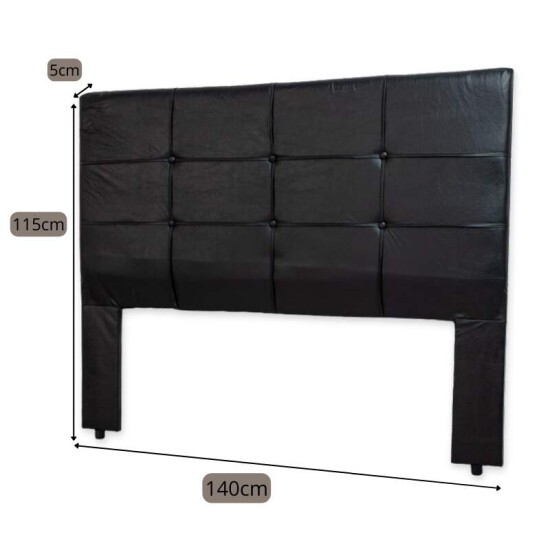 Cabeceira Cama Box Casal 1.40 Eslovnia Korino Preto