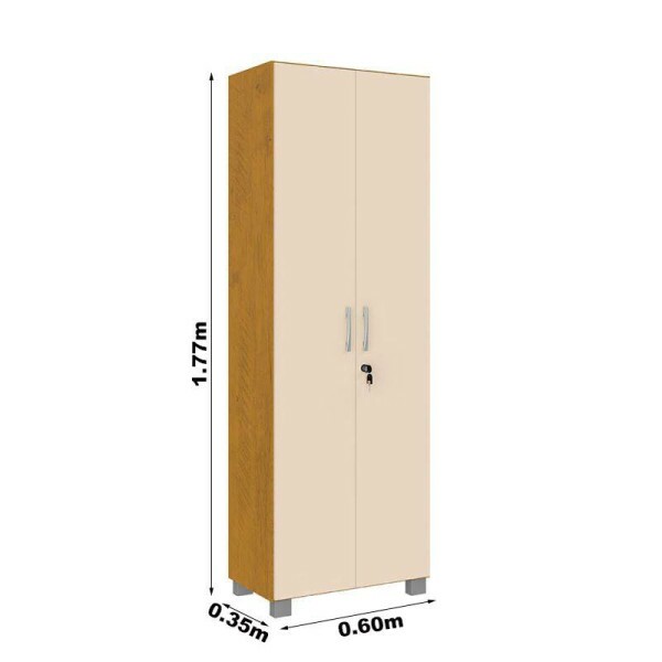 Multiuso Vegas Larg. 0.60m Noce TX/Prola 2 Portas C/Ps - San Marino