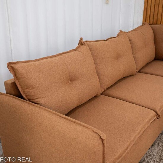 Sof de Canto Turquia Linho Terracota 29