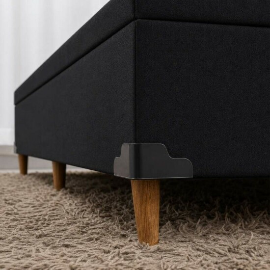 Base Box Ba� Casal Carioca Sued Preto Blindado 138x188x40 cm - Bioflex