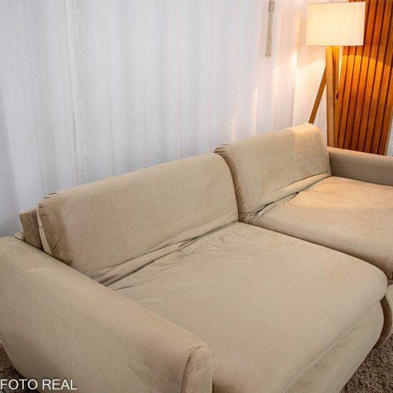Sof Retrtil Amaranto Premium 2.30m Veludo Bege - Sem Caixa