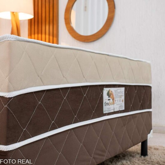 Cama Box Casal Ortopdica D33 138x188x60 Ortobel - Suporta at 250kg