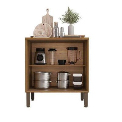 Balco Flrida Larg. 0.80m Cinamomo/Preto 2 Portas - Sallto