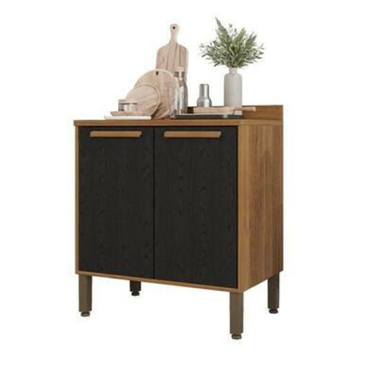 Balco Flrida Larg. 0.80m Cinamomo/Preto 2 Portas - Sallto