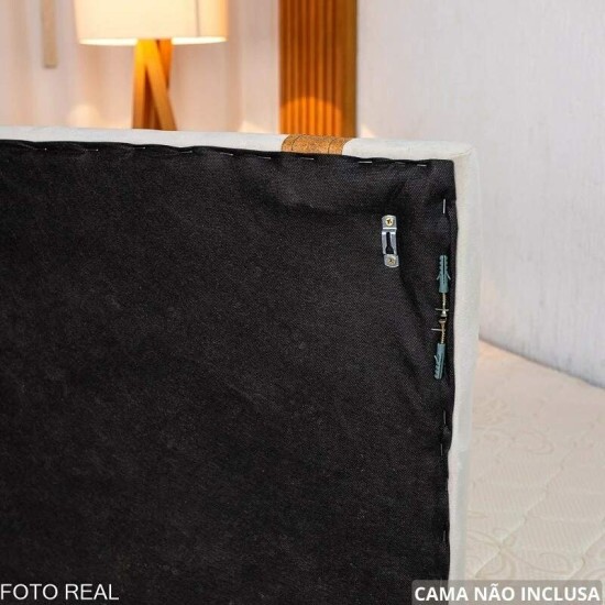 Painel Cabeceira Box Casal 1.40 Leticia Korino Marrom