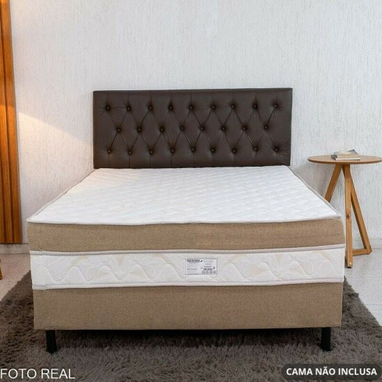 Painel Cabeceira Box Casal 1.40 Lavnia Korino Marrom