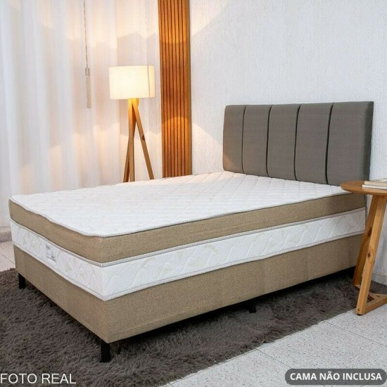 Painel Cabeceira Box Casal 1.40 Roma Veludo Cinza