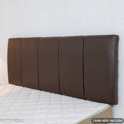 Painel Cabeceira Box Casal 1.40 Roma Korino Marrom
