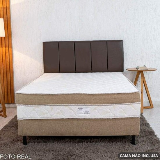 Painel Cabeceira Box Casal 1.40 Roma Korino Marrom