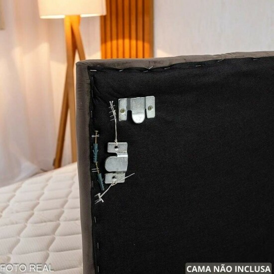 Painel Cabeceira Box Casal 1.40 Roma Korino Preto