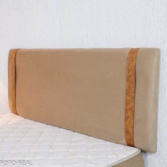 Cama Box Casal Premium Ortopdica D33 138x188x62 Nosso Sonho + Painel Cabeceira Leticia Veludo Bege | Suporta at 250kg