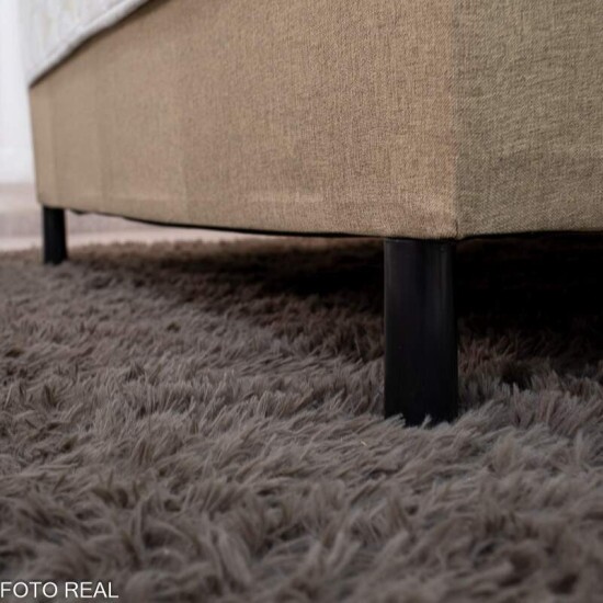 Cama Box Casal Premium Ortopdica D33 138x188x62 Nosso Sonho + Painel Cabeceira Leticia Veludo Bege | Suporta at 250kg