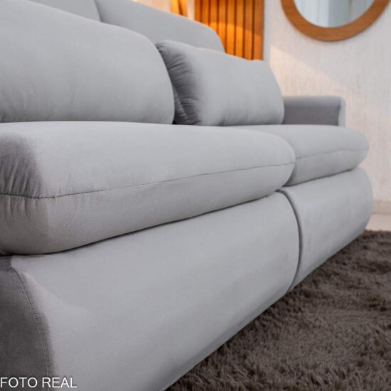 Sof Retrtil Amaranto Premium 2.30m Veludo Prata - Sem Caixa