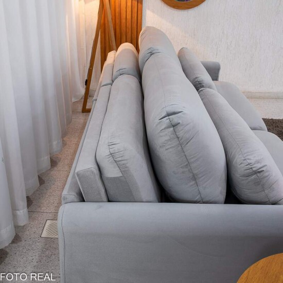 Sof Retrtil Amaranto Premium 2.30m Veludo Prata - Sem Caixa