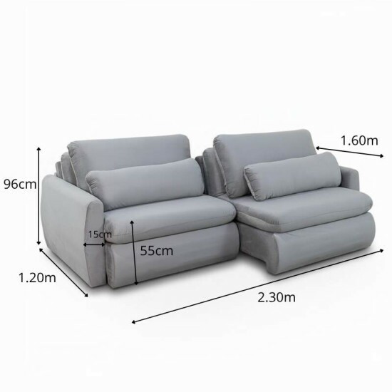 Sof Retrtil Amaranto Premium 2.30m Veludo Prata - Sem Caixa