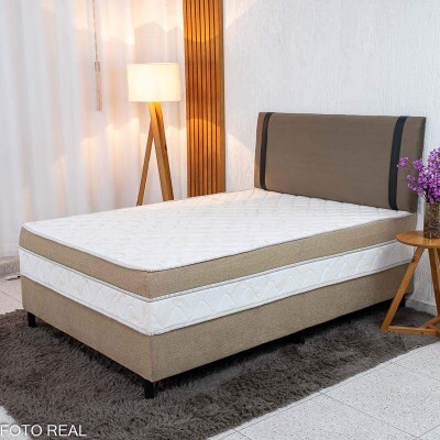 Painel Cabeceira Box Casal 1.40 Leticia Veludo Marrom