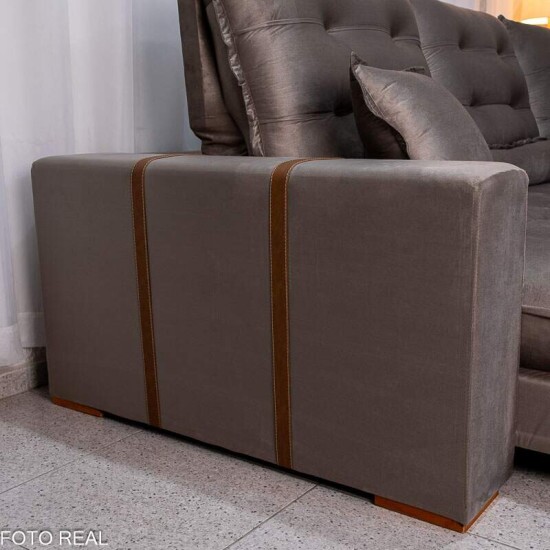 Sof Retrtil Reclinvel Mnaco 3.20m Veludo Gelo A20 - Molas Ensacadas