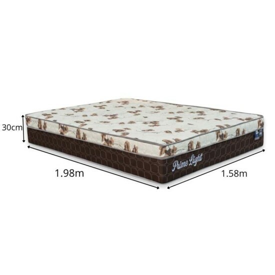 Colcho Queen Prime Light Marrom 158x198x30 Molas Ensacadas Orthoprime | Suporta at 240kg
